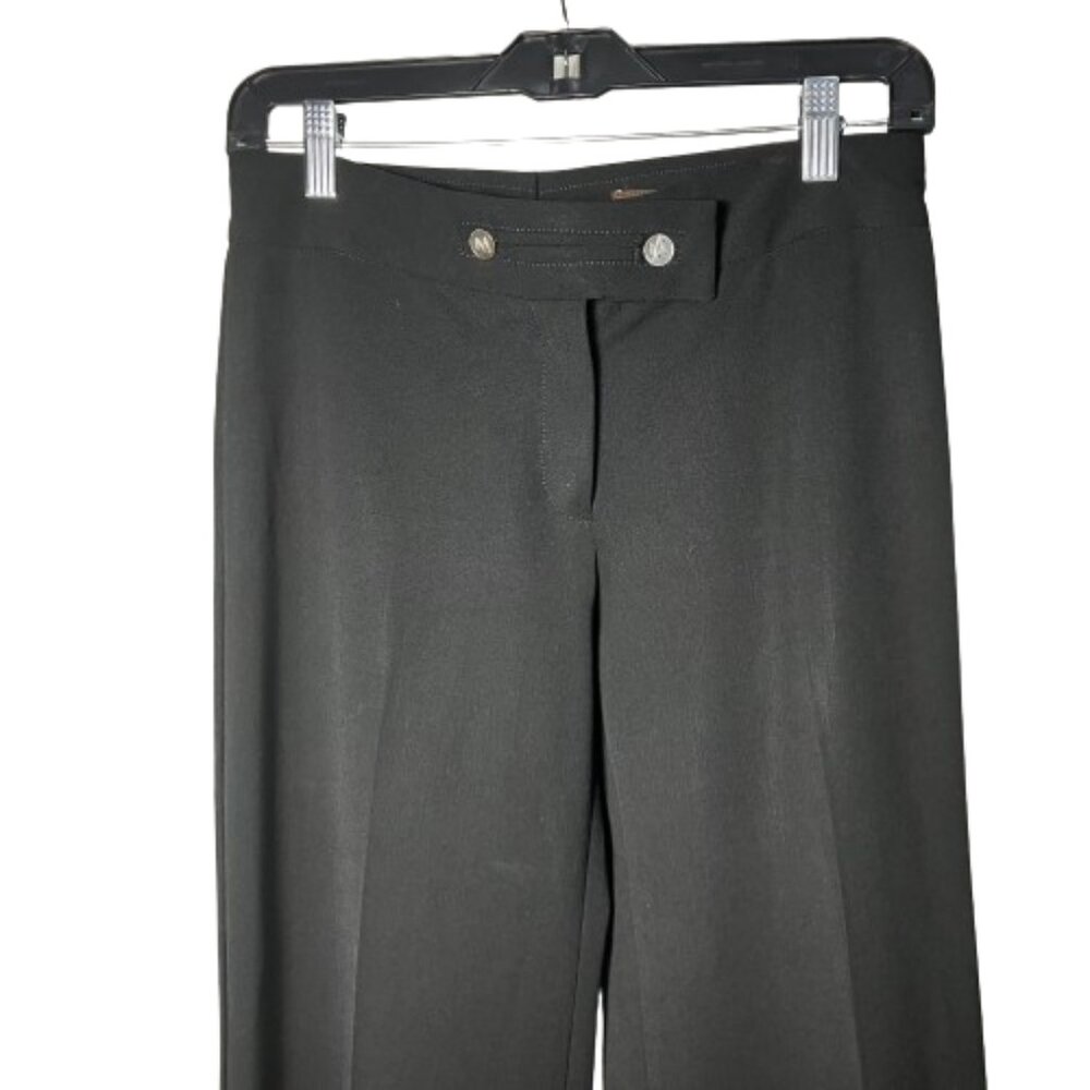 Monclear Black Double-Buttoned Womens Straight-Leg Pants Size 42